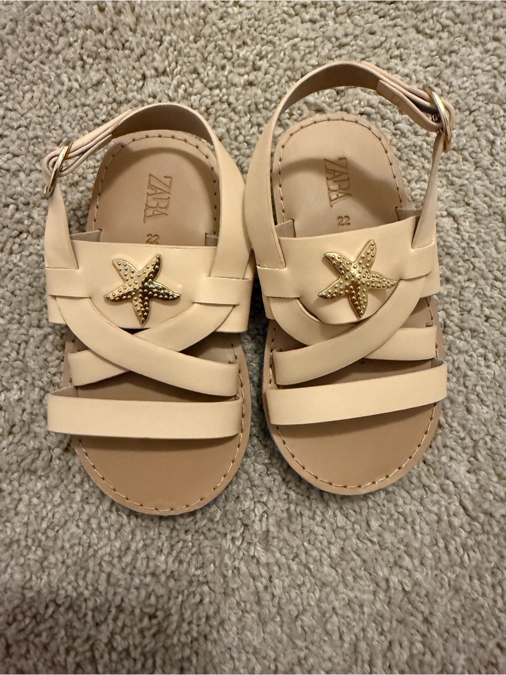 ZARA Kids Girls Starfish Sandals Size 22